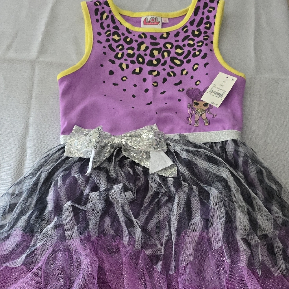 L.O.L. Surprise! Leopard Print Purple and Silver Dance Costume